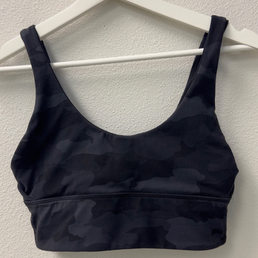 Lululemon Align Reversible Bra 8 Black Camo Nulu Yoga Sport Yoga Athleisure
